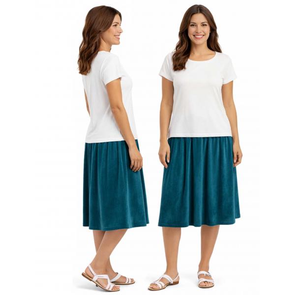 wholesale 1177 - Slinky Travel Skirts Teal - One Size Fits Most
