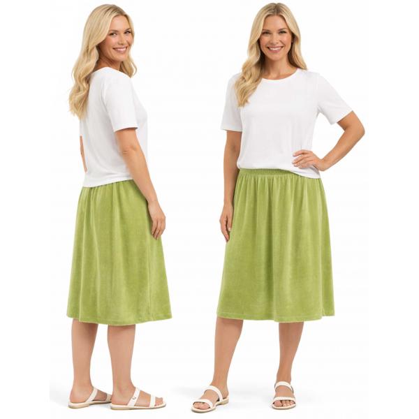 wholesale 1177 - Slinky Travel Skirts Leaf Green - One Size Fits Most