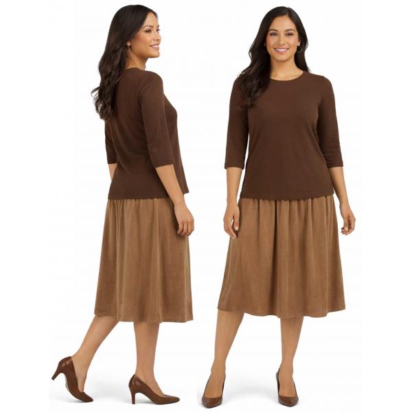 wholesale 1177 - Slinky Travel Skirts Champagne - One Size Fits Most