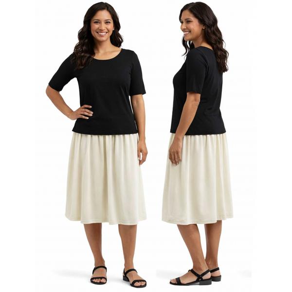 wholesale 1177 - Slinky Travel Skirts Off White - One Size Fits Most
