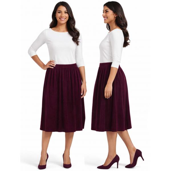 wholesale 1177 - Slinky Travel Skirts Purple - One Size Fits Most