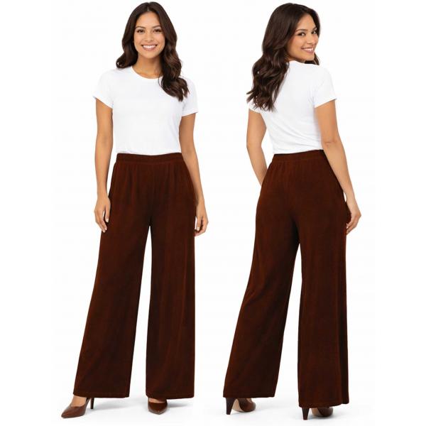 Wholesale 1178 - Slinky Travel Pants  Brown - 29 inch inseam (S-L)