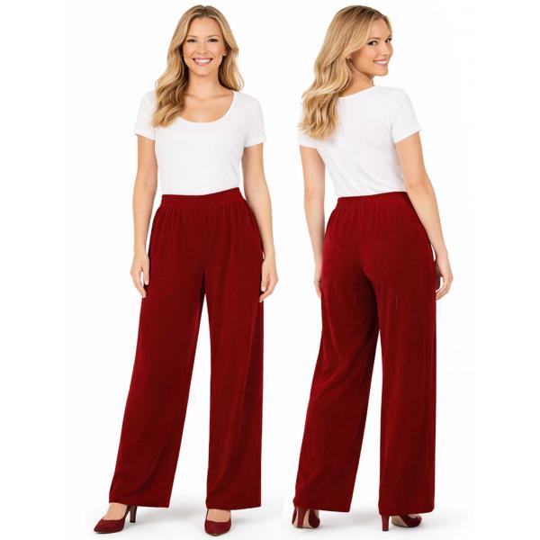 Wholesale 1178 - Slinky Travel Pants  Cranberry - 29 inch inseam (XL-2X)