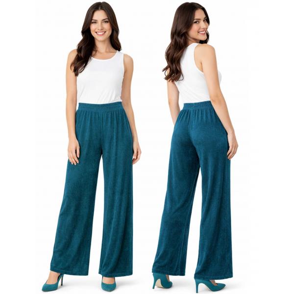 Wholesale 1178 - Slinky Travel Pants  Teal  - 27 inch inseam (XL-2X)