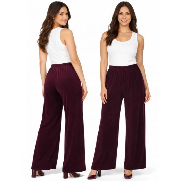 Wholesale 1178 - Slinky Travel Pants  Purple - 27 inch inseam (S-L)