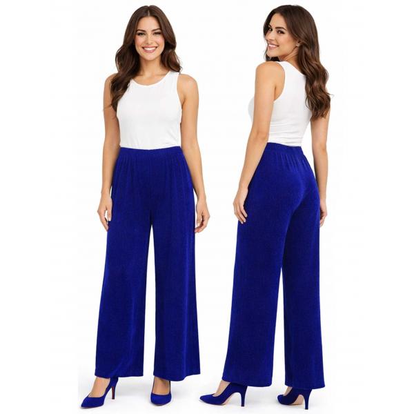 Wholesale 1178 - Slinky Travel Pants  Royal - 27 inch inseam (S-L)