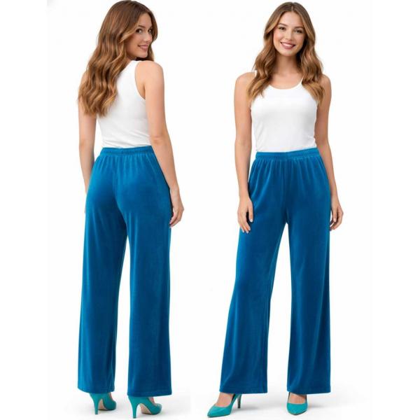 Wholesale 1178 - Slinky Travel Pants  Turquoise - 25 inch inseam (S-L)