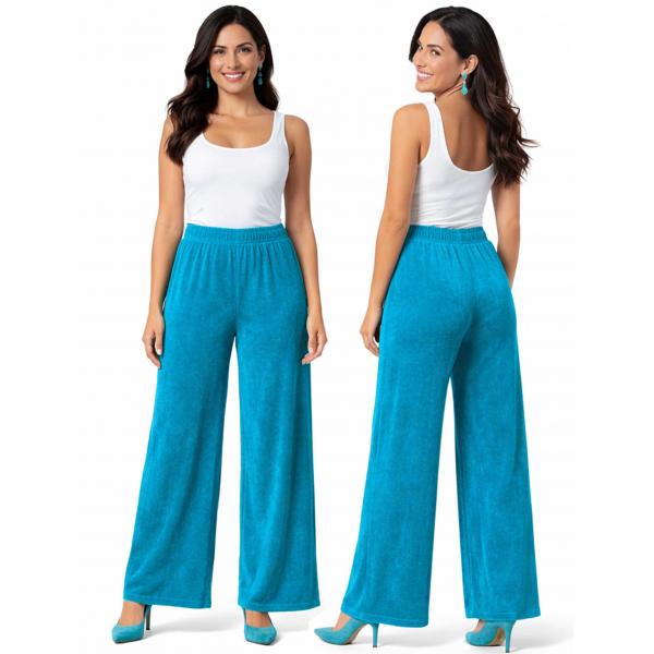 Wholesale 1178 - Slinky Travel Pants  Caribbean Teal  - 25 inch inseam (XL-2X)