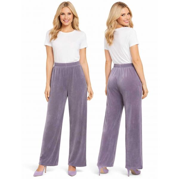 Wholesale 1178 - Slinky Travel Pants  Lavender  - 27 inch inseam (XL-2X)