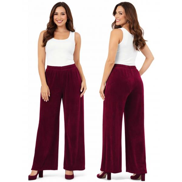 Wholesale 1178 - Slinky Travel Pants  Plum  - 27 inch inseam (XL-2X)