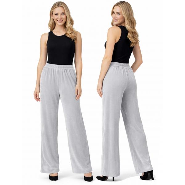 Wholesale 1178 - Slinky Travel Pants  Platinum  - 27 inch inseam (XL-2X)