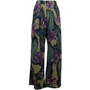 1178 - Slinky Travel Pants and More Hibiscus Blue Plus - 29 inch inseam (XL-2X)