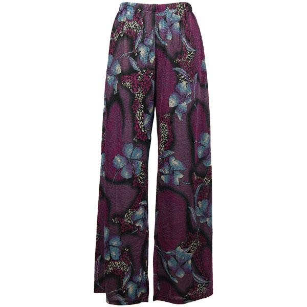 wholesale 1178 - Slinky Travel Pants and More Hibiscus Purple Plus - 29 inch inseam (XL-2X)