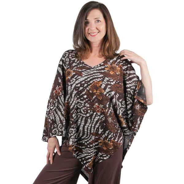 Wholesale 1178 - Slinky Travel Pants and More Zebra Floral - Brown Slinky Weave Poncho - 