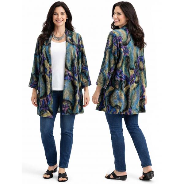 Wholesale 1178 - Slinky Travel Pants  Hibiscus Blue - One Size Fits Most