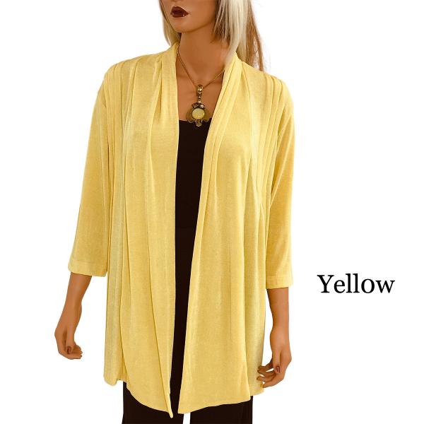 wholesale 1215 - Slinky TravelWear Open Front Cardigan Yellow - One Size Fits Most
