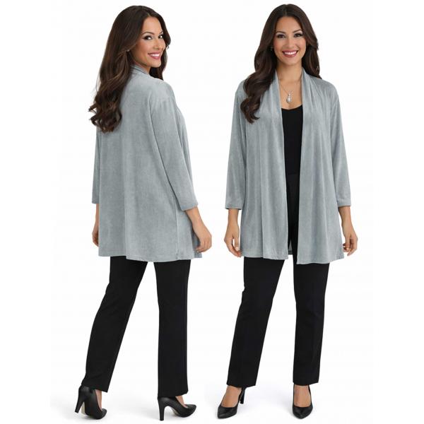 Wholesale 1178 - Slinky Travel Pants  Silver - Plus Size Fits (XL-2X)