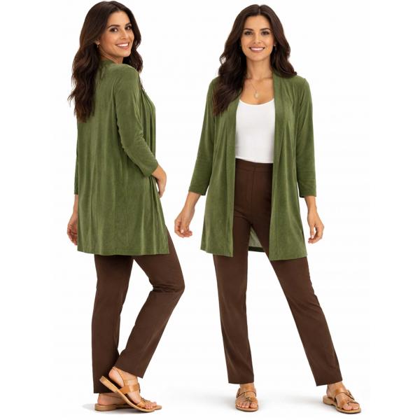 Wholesale 1178 - Slinky Travel Pants  Olive - Plus Size Fits (XL-2X)