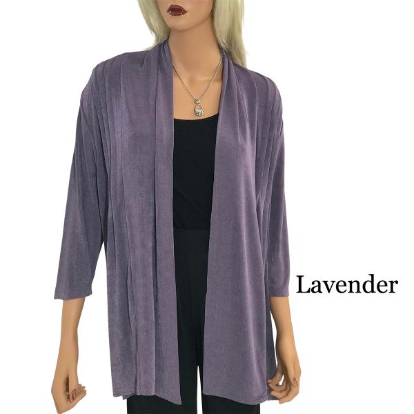 wholesale 1215 - Slinky TravelWear Open Front Cardigan Lavender - One Size Fits Most