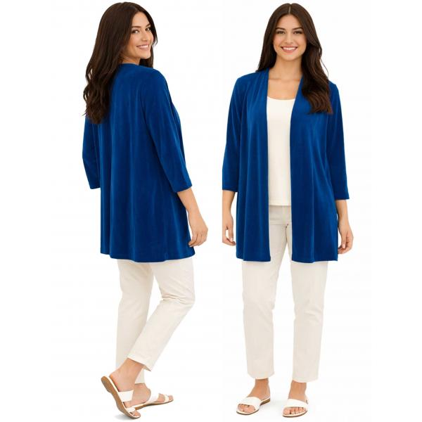 Wholesale 1215 - Slinky TravelWear Open Front Cardigan Blueberry - One Size Fits  Most
