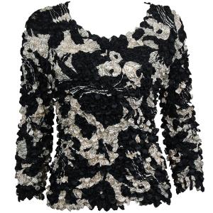 1233 - Coin Prints - Long Sleeve African Black-White - One Size Fits Most