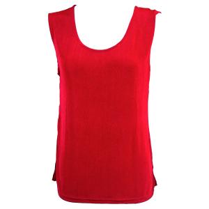 1246 - Sleeveless Slinky Tops  Red - One Size Fits Most