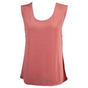 1246 - Sleeveless Slinky Tops  Light Pink - Plus Size Fits (XL-2X)