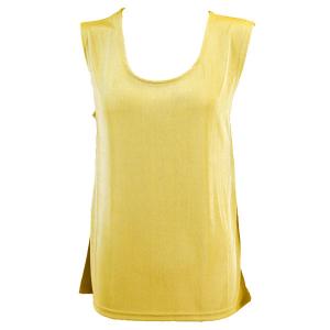 1246 - Sleeveless Slinky Tops  Yellow - Plus Size Fits (XL-2X)