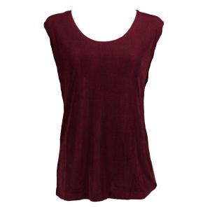 1246 - Sleeveless Slinky Tops  Wine - One Size Fits Most