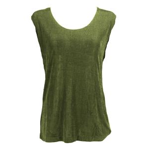 1246 - Sleeveless Slinky Tops  Olive - One Size Fits Most