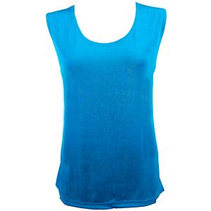 1246 - Sleeveless Slinky Tops  Turquoise - One Size Fits Most