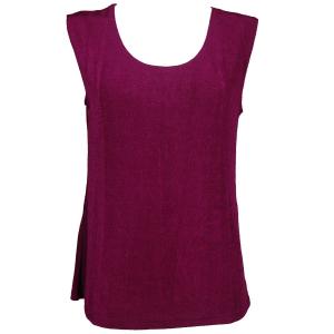 1246 - Sleeveless Slinky Tops  Plum - One Size Fits  (S-L)
