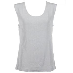 1246 - Sleeveless Slinky Tops  Platinum - One Size Fits  (S-L)