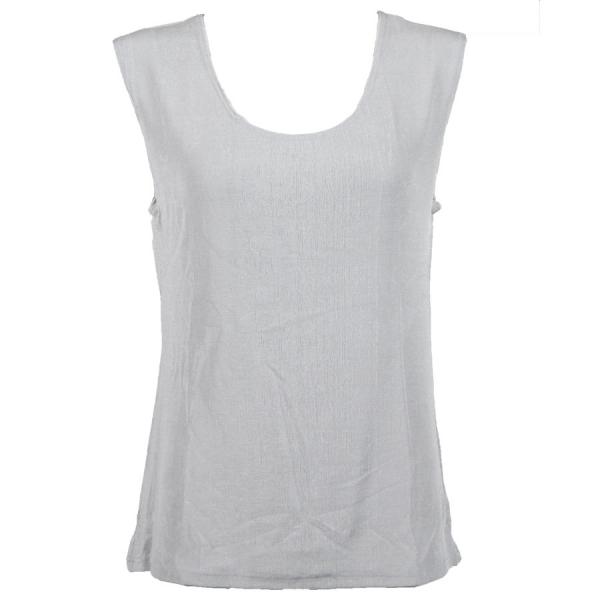 1246 - Sleeveless Slinky Tops  Platinum - One Size Fits  (S-L)