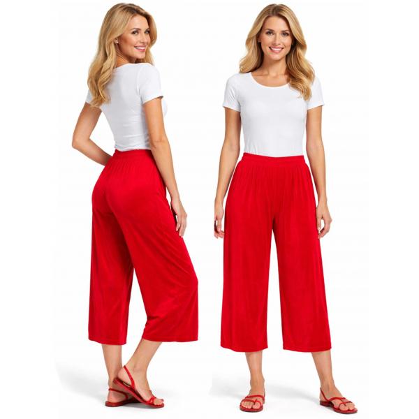 Wholesale 1248 - Slinky TravelWear Capris Red - One Size Fits Most