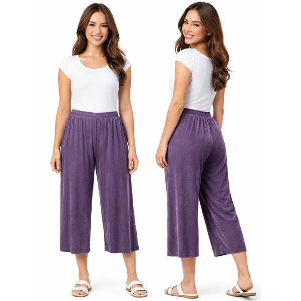 Wholesale 1248 - Slinky TravelWear Capris Dusty Purple - One Size Fits Most