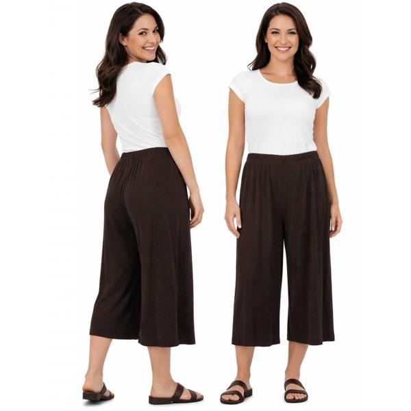 Wholesale 1117 - Georgette Mini Pleat Half Sleeve V-Neck Top Dark Brown - One Size Fits Most