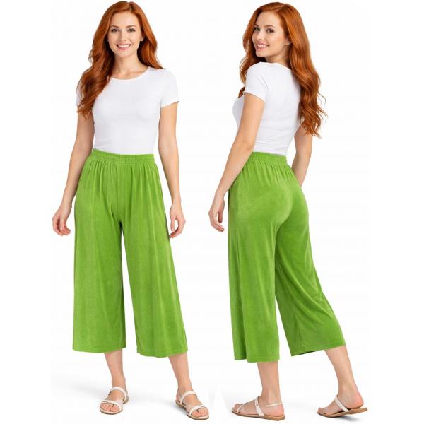 Wholesale 1248 - Slinky TravelWear Capris Lime - Plus Size Fits (XL-2X)