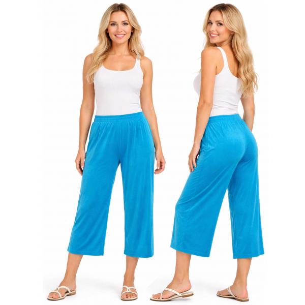 Wholesale 1248 - Slinky TravelWear Capris Turquoise - One Size Fits Most