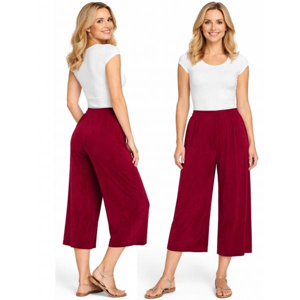 Wholesale 1248 - Slinky TravelWear Capris Cabernet - One Size Fits Most