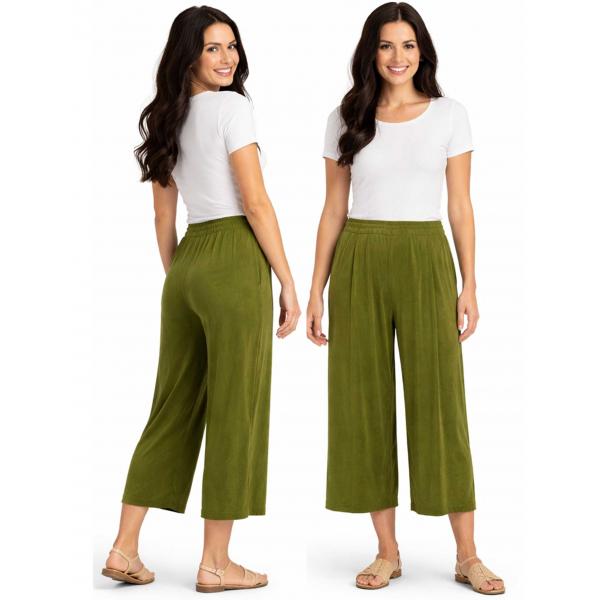 Wholesale 1178 - Slinky Travel Pants  Olive - Plus Size Fits (XL-2X)