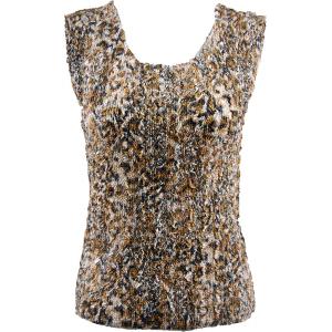 Wholesale 1254 - Ultra Light Crush Sleeveless Tops Leopard - One Size Fits Most