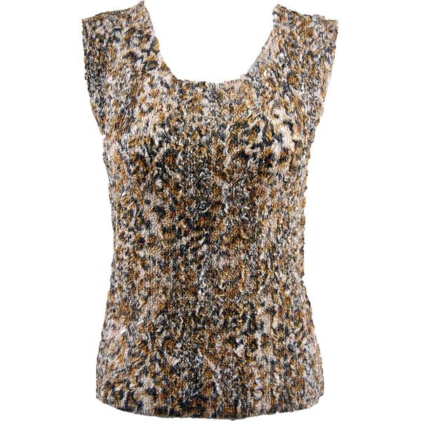 wholesale 1254 - Ultra Light Crush Sleeveless Tops Leopard - One Size Fits Most