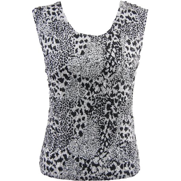 wholesale 1254 - Ultra Light Crush Sleeveless Tops Reptile Black-White - One Size Fits Most