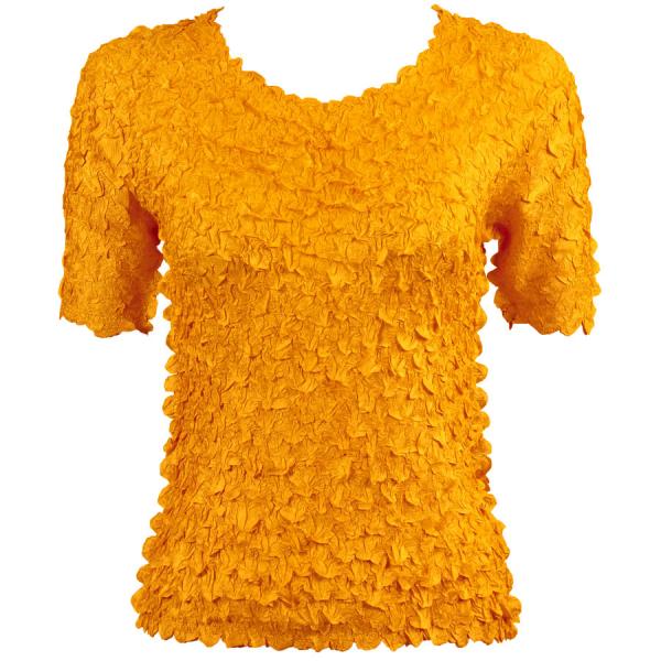 wholesale 1255 - Petal Shirts - Short Sleeve  Solid Yellow - One Size Fits Most