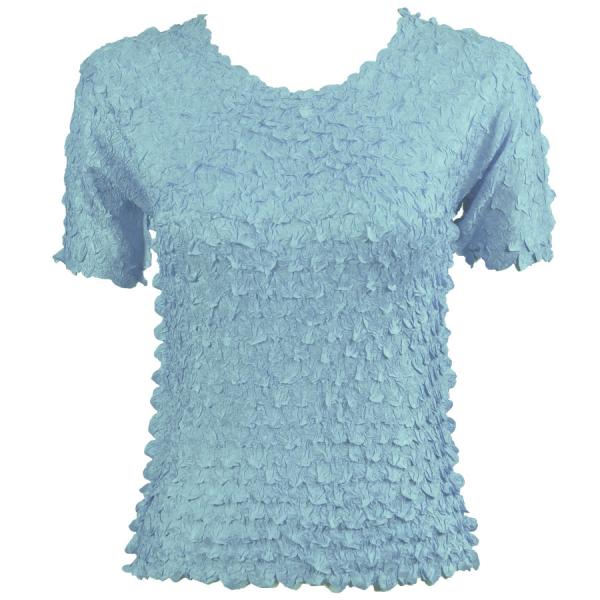 wholesale 1255 - Petal Shirts - Short Sleeve  1255 - Solid Azure<br>
Short Sleeve Petal Shirt - One Size Fits Most
