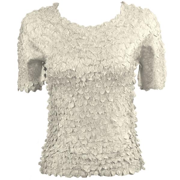 wholesale 1255 - Petal Shirts - Short Sleeve  1255 - Solid Silver<br>
Short Sleeve Petal Shirt - One Size Fits Most