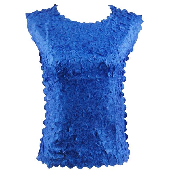 Wholesale 1256  - Petal Shirts - Sleeveless Solid Royal - One Size Fits Most