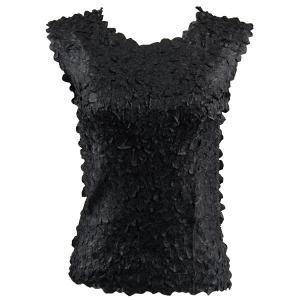1256  - Petal Shirts - Sleeveless Solid Black - One Size Fits Most