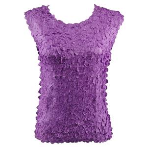 1256  - Petal Shirts - Sleeveless Solid Purple - One Size Fits Most